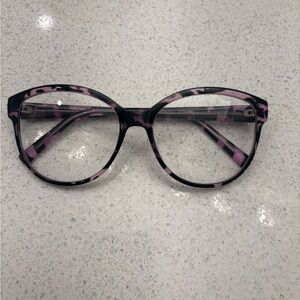 Translucent Purple Cat-Eye Glasses